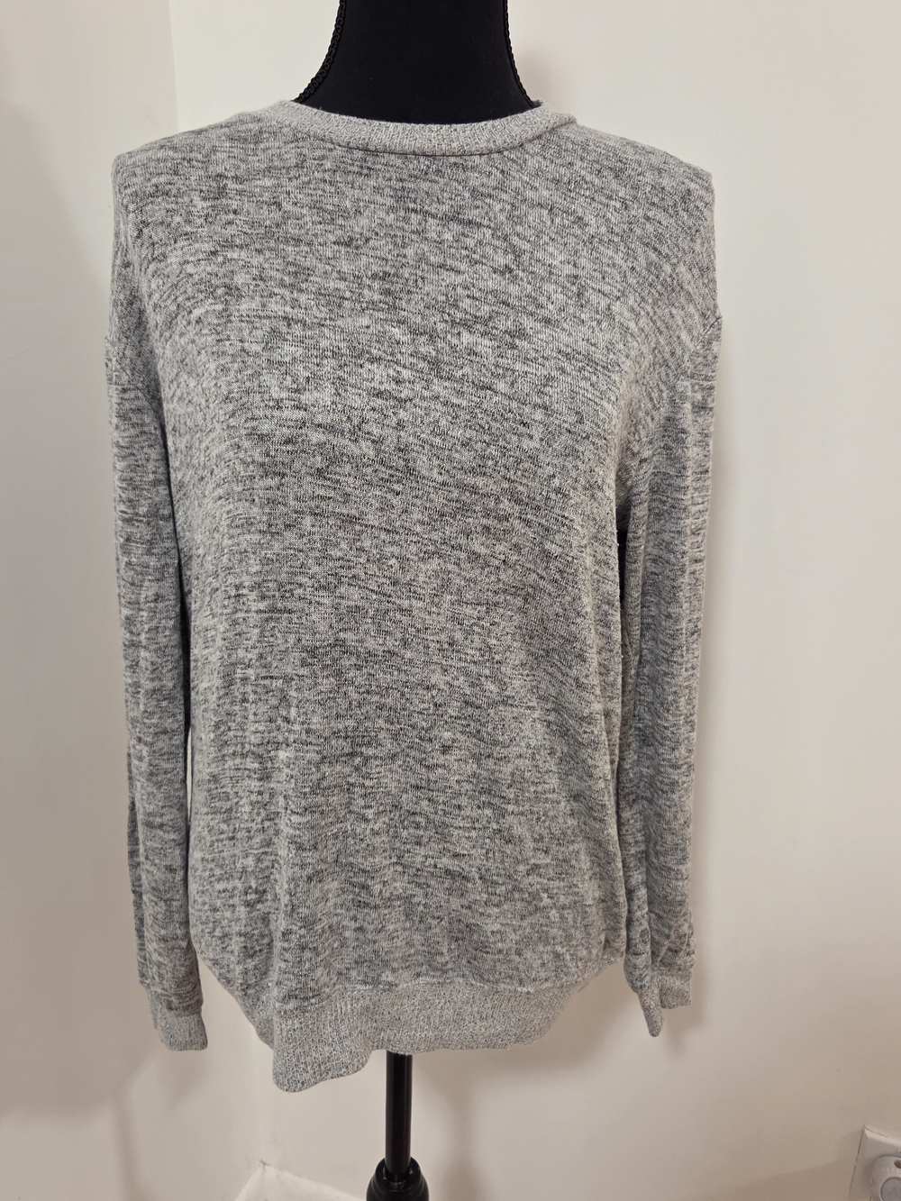 Philosophy Marled Light Gray Crewneck Sweater